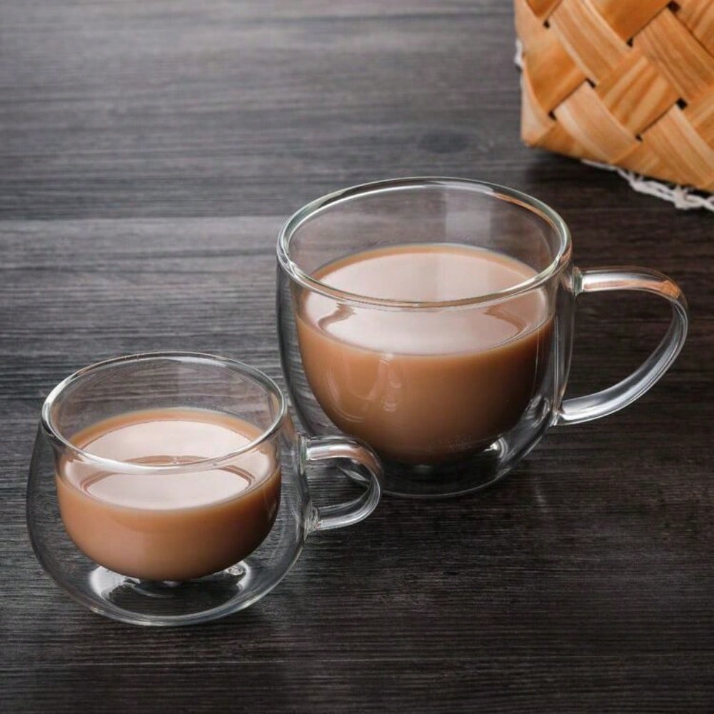 이중 벽 유리 컵 손잡이 투명 에스프레소 커피 컵, 우 - Espresso Shot Glass 리뷰 및 가격