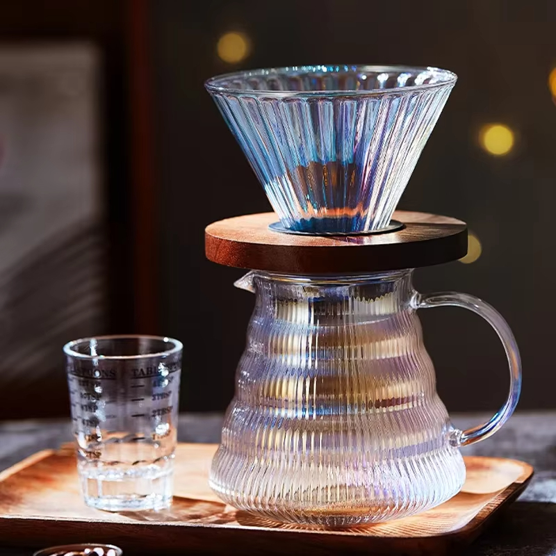 다채로운 커피 세트 드리퍼 커피 서버 필터 유리 깔때기 - Coffee Equipment Pour Over 리뷰 및 가격